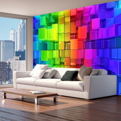 Papier peint intissé panoramique Colour jigsaw EDEN