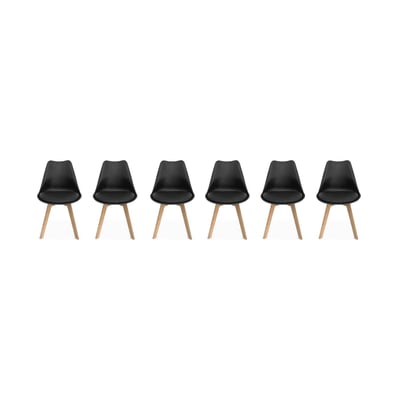 Chaise scandinave bois de hêtre (lot de 6) NILS SWEEEK