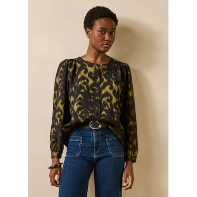 Chemise manches longues imprimée encolure ronde LA FEE MARABOUTEE