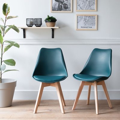 Lot de 2 chaises scandinaves, NORA HAPPY GARDEN