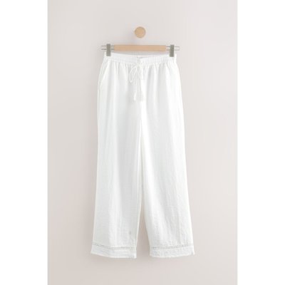 Pantalon large avec taille élastique NEXT
