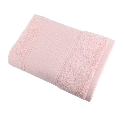 Serviette de bain en coton bouclette éponge avec bande à broder en toile AIDA LINANDELLE