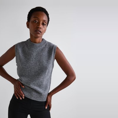 Pull sans manches en laine MONOPRIX