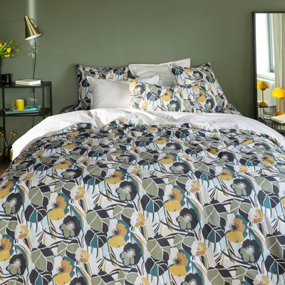 Housse de couette percale de coton NEO CARRE BLANC