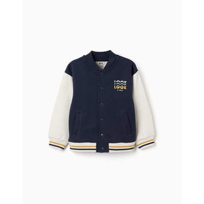 Blouson bomber en coton peigné avec imprimé ZIPPY