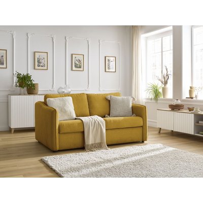 Canapé lit 3 places en tissu lisse, LENNY BOBOCHIC