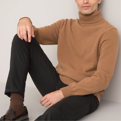 Camel polo neck jumper deals