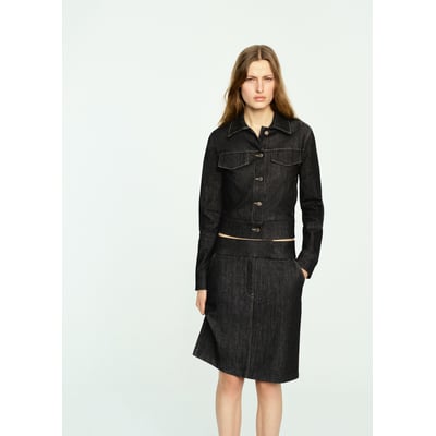 Jupe En Jeans Mango Bleu - Taille 38 - Occasion Très Bon État - Style Mini