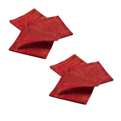 Lot de 2x 3 serviettes fils métallisés TOILINUX