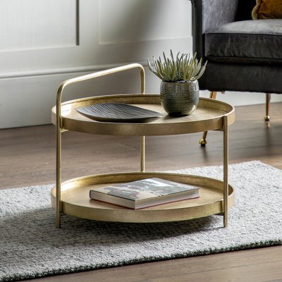Etah Two Tier Metal Round Coffee Table SO'HOME