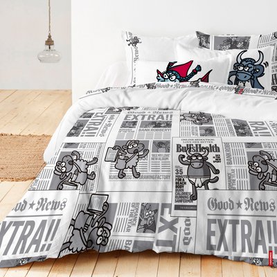 Housse de couette en coton EXTRA NEWS KUKUXUMUSU