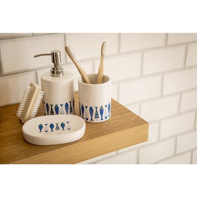 Fish 3-Piece Bathroom Set in Dolomite SO'HOME