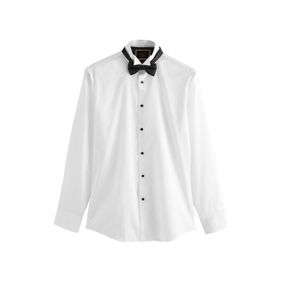 Chemise slim à poignets col cassé et nœud NEXT