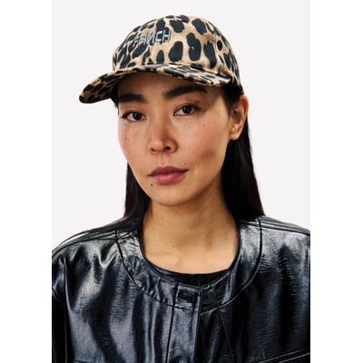 Casquette  en coton à motif léopard BIZET FRNCH