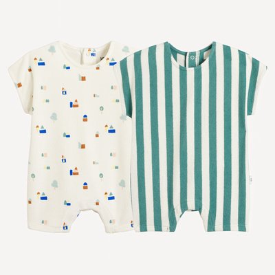 Lot de 2 combishorts imprimés en éponge LA REDOUTE COLLECTIONS