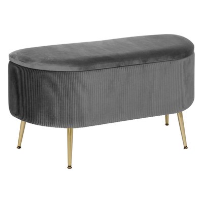 Banc de rangement en velours SOLARO ATMOSPHERA