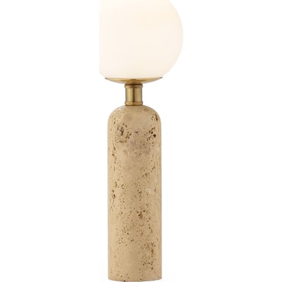 Lampe de table en marbre travertin et verre RECOLLECTION