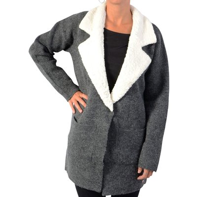 Veste En Laine Mélangée À Col Imitation Mouton Tish KAPORAL