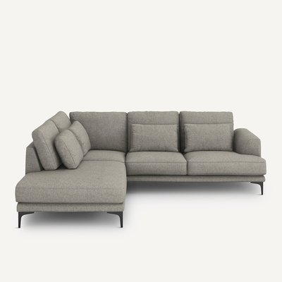 Closed corner textured viscose/linen sofa, Marsile AM.PM
