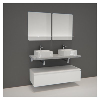 Meuble double + vasque  + miroir WILL MOB IN