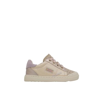 Baskets en cuir verni et suède avec pailletes FALUK ZIP NATURINO