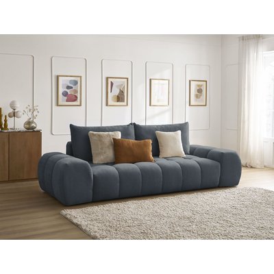 Canapé droit convertible 3 places en tissu texturé, EVEREST BOBOCHIC