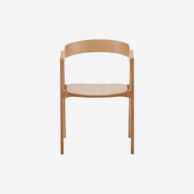 Lot de 2 chaises en chêne massif avec accoudoirs HABITAT