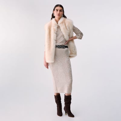 Gilet en imitation fourrure avec ceinture LIU JO