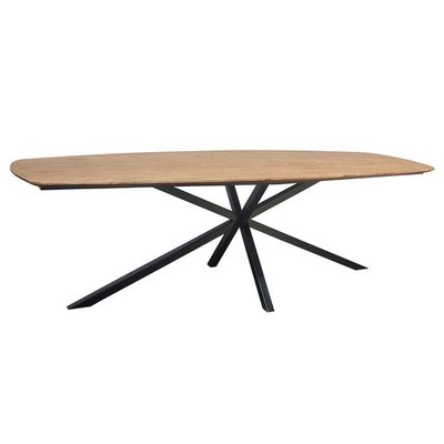 Grande table à manger en bois de teck recyclé 280 cm DEPOK PIER IMPORT