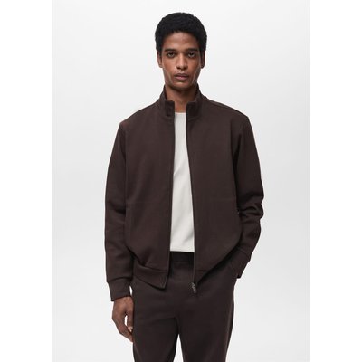 Sweat col montant en coton à zip MANGO MAN