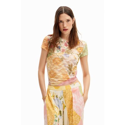 T-shirt en dentelle florale DESIGUAL