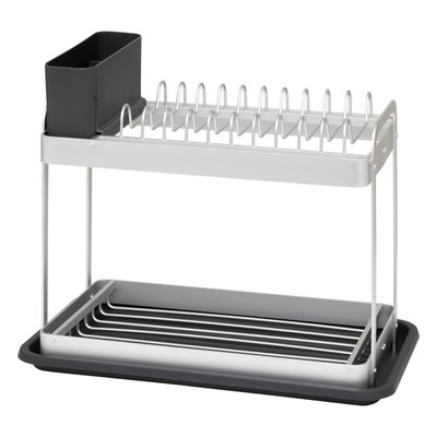 Égouttoir à vaisselle 2 niveaux en aluminium ATMOSPHERA