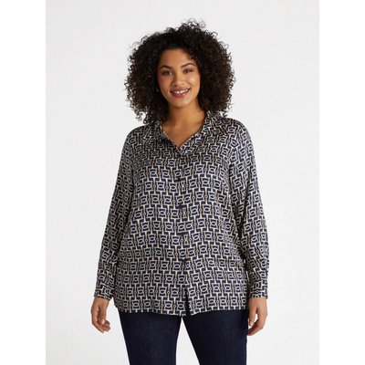 Chemise en satin à imprimé chaînes FIORELLA RUBINO