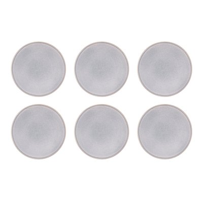 Lot de 6 assiettes plates en grès, STONE BJORN