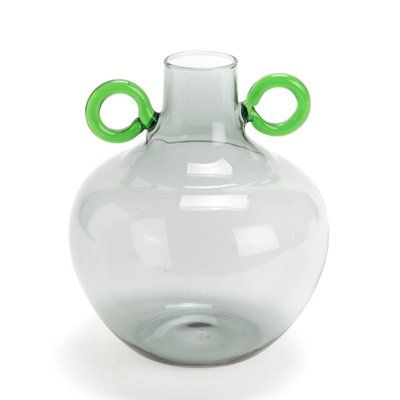 Vase rond   anse verte AMADEUS