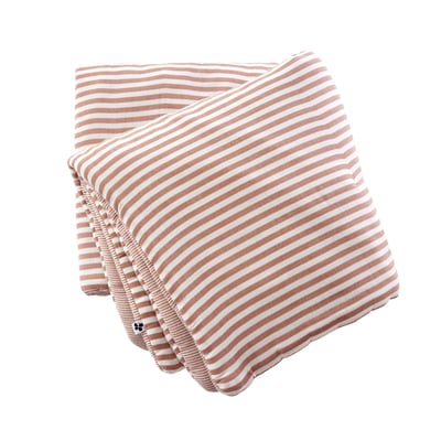 Bout de lit 90 x 200 cm en gaze de coton Romie a rayure EDEN
