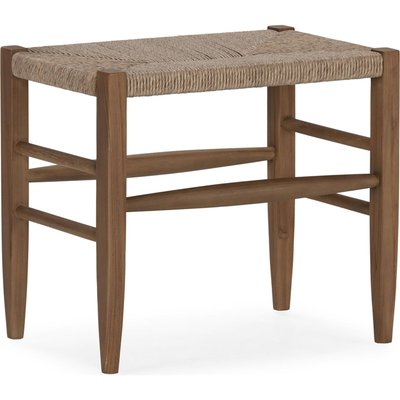 Banc en bois de teck et jacinthe d'eau synthétique naturel RECOLLECTION