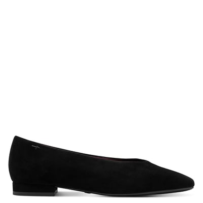 Ballerines en cuir suède, bout amande TAMARIS