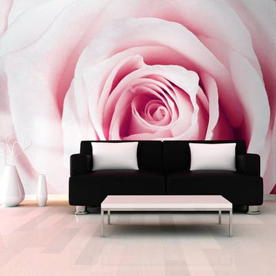 Papier peint intissé panoramique Fleurs Rose maze EDEN