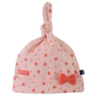 Bonnet naissance fille SUCRE D'ORGE