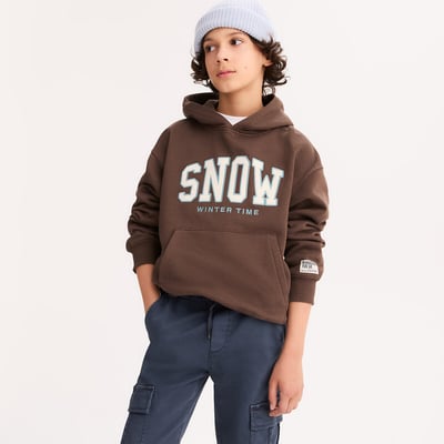 Sweat à capuche en molleton, motif imprimé devant LA REDOUTE COLLECTIONS