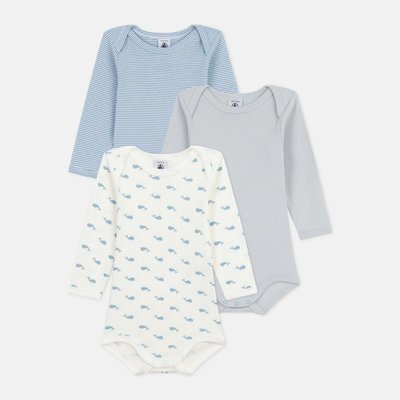 Lot de 3 bodies manches longues PETIT BATEAU