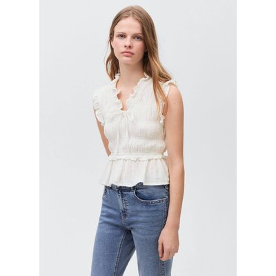 Blouse froncée volant MANGO TEEN