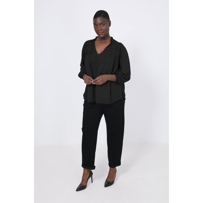 Blouse en voile uni avec plis sur l'épaule JEAN-MARC PHILIPPE