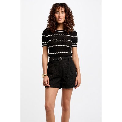Pull manches courtes rayé MORGAN