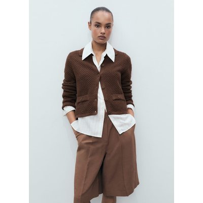 Veste maille col polo MANGO