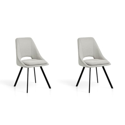 Lot de 2 chaises tissu et métal, TERRA HISPANOHOGAR
