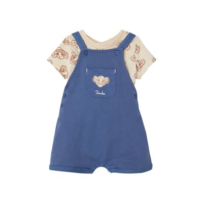 Ensemble T-shirt + salopette short Disney® Le Roi Lion VERTBAUDET