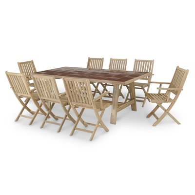 Salon de jardin, 8 chaises, BISBAL&JAVA LIGHT DEFORA HOME