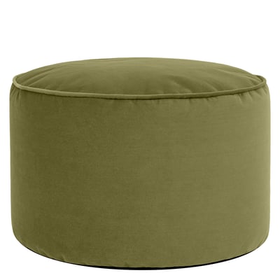 Pouf repose-pieds rond en velours mat Oeko-Tex® - MILANO ICON